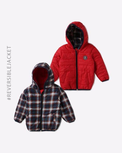 Checked Reversible Hooded Jacket