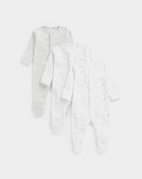Pack of 3 Printed Sleepsuits