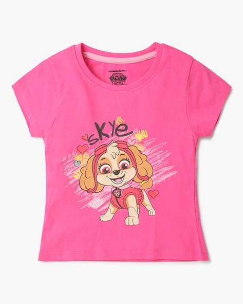 Paw Patrol Print Round-Neck T-Shirt