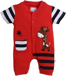 BUMZEE Girls Half Sleeves Trendy Fancy Animal Print Romper