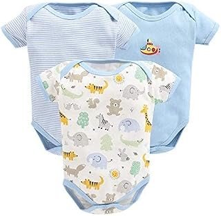 Sponsored Ad - Mini Berry 100% Cotton Baby Full Length Romper/Sleepsuits/Jumpsuit, Pack of 3 | Soft & Comfortable for Kids