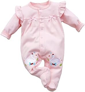 Infant Baby Girl Boy Onesie Cotton Newborn Outfit Bodysuit Jumpsuit Long Sleeve Romper