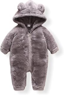 First Kick Unisex Baby Flannel Jumpsuit Classical Style Cosplay Clothes Bunting Outfits Snowsuit Hooded Romper Outwear
