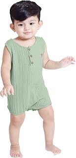 THEONI Unisex Cotton Rompers, Sleepsuits Jumpsuit Night Suits for Infants Newborn Baby Boys & Girls, Organic cotton double...