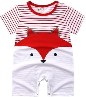 Bold N Elegant Cute Cartoon Print Cotton Newborn Baby Boy Girl Rompers Jumpsuit Baby Onesie Bodysuit for Little Kids