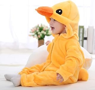 BRANDONN Unisex Baby Flannel Jumpsuit Panda Style Cosplay Clothes Bunting Outfits Snowsuit Hooded Romper Outwear