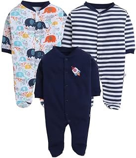 TiniBerry 100% Cotton Rompers Sleepsuits Jumpsuit Baby Boy's and Baby Girl‚Äôs Bodysuits Cotton Full Sleeve Rompers Gift Set...