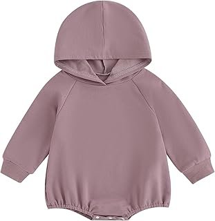 Thorn Tree Newborn Baby Boys Hooded Sweatshirt Long Sleeve Solid Romper Infant Baby Fall Winter Spring Outfits