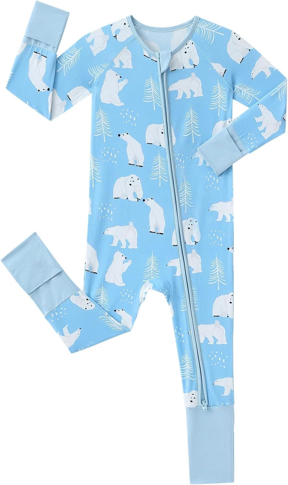 SUZEL Bamboo Viscose Pajamas Baby Footless Romper - Baby Infant Boys Girls One Piece Jumpsuits Clothes