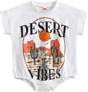 Kupretty Baby Girl Summer Clothes Bubble Oversized Romper T Shirt Short Sleeve Graphic Bodysuit Tops