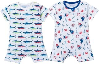 Nino Bambino 100% Organic Cotton Sleeveless Half Romper