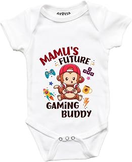 ARVESA Special Occasion Theme Unisex Baby White Romper Onesie Half Sleeve Envelope