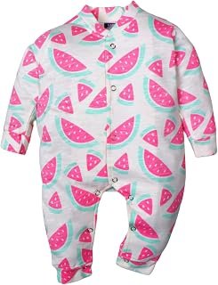 ROOPRANG Watermelon Print Baby Romper Color White By Cam Unisex