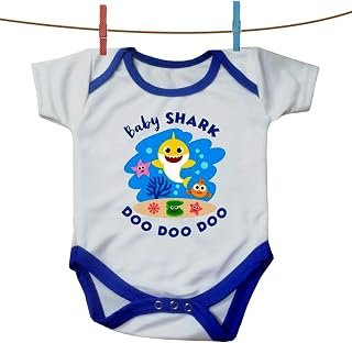 blinkNshop Baby Shark Romper for New Born Baby/Babies Arrival/Half Birthday/Baby Boy's & Baby Girl's Romper/Return Gift