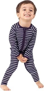 Lazytoon Double Zipped Romper - Nantucket Breeze 100% Organic Cotton baby Rompers Jumpsuit for New Born Baby