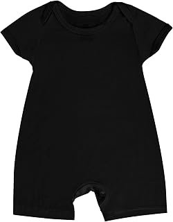Rayon Baby Pajamas, Short Sleeve Footless Rompers, Snap Closure Sleeper for Boy Girls