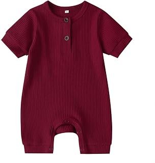 niceclould Newborn Baby Boy Girl Knitted Romper Jumpsuit Solid Long Sleeve Legging Bodysuit Playsuit Clothes Winter 0-18M