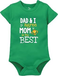 Sponsored Ad - Zeezeezoo DAD & I Agree Mom is the Best Mother's Day Theme Baby Romper Bodysuit Onesie Dress Outfit