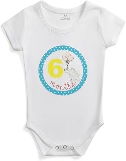 ROMPUS Baby Ele Unisex Baby organic Cotton Romper/Onesie/Bodysuit Half Sleeve Envelope Neck For 6 Months