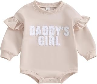 VISGOGO Infant Baby Boy Girls Big Lil Bro Big Lil Sis Matching Set Sweatshirt Romper Embroidery Sweater Toddler Clothes