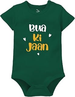 Sponsored Ad - Zeezeezoo Bua Ki Jaan Newborn Baby Romper Bodysuit Onesie Clothes Dress Bua & Baby Theme