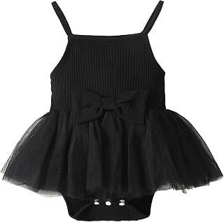 Sponsored Ad - OPAWO Newborn Baby Girl Dress Infant Summer Romper Dress Sleeveless Onesie Halter Romper Tulle Dress One Pi...
