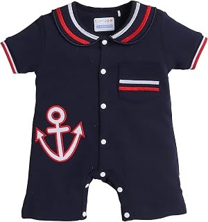 BUMZEE Baby Boys Half Sleeves Fancy Thigh Length Romper