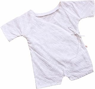 Picksparrow Chikankari/Embroidered Cotton Baby Romper/Jumpsuit