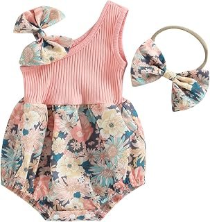 Lucikamy Infant Baby Girl Romper Newborn Summer Clothes Ruffle Sleeveless Bubble Jumpsuit Cute Backless Bodysuits Outfits
