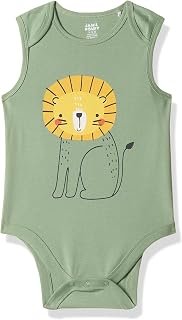 Amazon Brand - Jam & Honey Baby's Boy & Girl Comfy 100% Soft Pure Cotton Printed Snap Up Romper