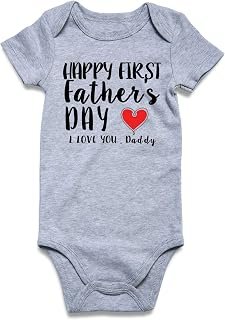Father's Day Baby Boys Girls Bodysuits I Love You Daddy Infant Romper Jumpsuit Funny Newborn Unisex Outfit 0-18 Months