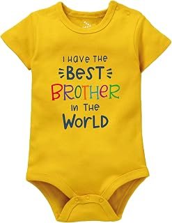 Sponsored Ad - Zeezeezoo I have the best brother Newborn Baby Romper Bodysuit Onesie Clothes Dress Rakhi Theme
