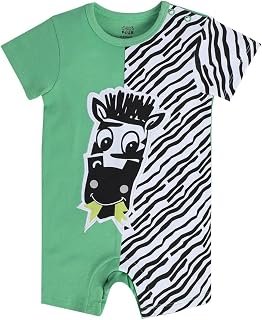 Lazytoon‚Ñ¢ Half Sleeve Romper - Blue Coral Organic Cotton baby Rompers/Sleep Suits/Jumpsuit/Night Suits for Baby Boys & Gir...
