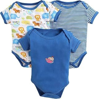 Sponsored Ad - Appu Kids Half Sleeve Romper Unisex Baby Bodysuit Pack Of 3