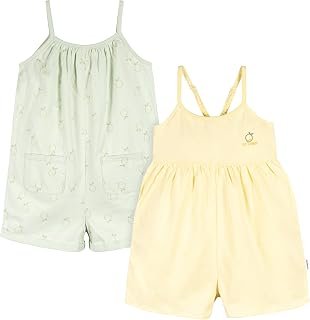 Sponsored Ad - Gerber Baby Girls Toddler 2-Pack Sleeveless Romper Jumpsuit