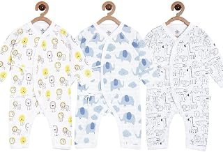 BAMBINO WEST 100% Organic Cotton Newborn Baby Boy Sleeveless Rompers (Water Spout)