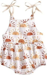 JLKGICF Infant Newborn Baby Girl Floral Romper Kids Spaghetti Strap One Piece Jumpsuit Shorts Toddler Summer Overall Clothes