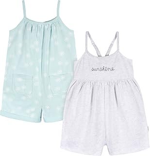 Gerber Baby Girls Toddler 2-Pack Sleeveless Romper Jumpsuit
