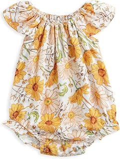 Simplee kids Baby Girls Summer Romper Onesie Infant Newborn Floral Ruffled Sleeveless Bodysuit