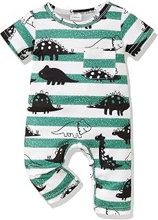 Renotemy Newborn Baby Boy Summer Romper Infant Boy Clothes Outfits Short Sleeve Bodysuit Jumpsuit Baby clothes for Boy