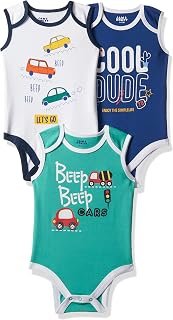 EIO¬Æ 100% Cotton Rompers Sleepsuits Jumpsuit Night Suits for Infants Newborn Baby Boys & Girls Pack of 3