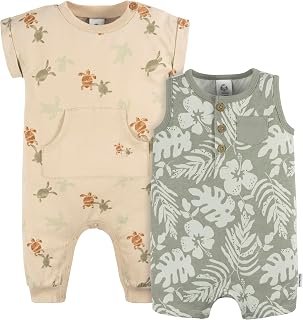 Gerber baby-boys Short Leg and Long Leg Romper SetRomper