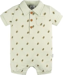 Gerber Baby-Boys Cotton Polo Romper