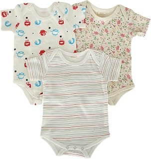 V & V Onesie Romper Baby Boy and Baby Girls Premium Cotton/Onesie Rompers/Newborn Baby Suit Mix design any 3 Pack of 3