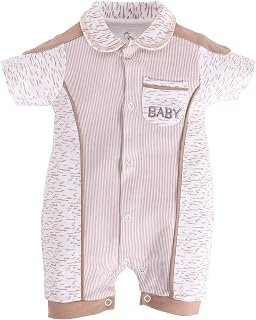 BabyGo 100% Cotton Romper/Summer clothes/Creeper/new born/infent wear/for baby Boys (6-9 Months, NAVY)