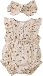 Sponsored Ad - Renotemy Newborn Infant Baby Girl Clothes Rompers Summer Jumpsuits Short Sleeve Romper Infant Baby Clothes ...