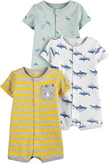 Sponsored Ad - Simple Joys by Carter's Unisex Babies' Snap-Up Rompers, Pack of 3