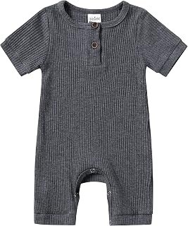 Newborn Baby Boy Girl One Piece Romper Jumpsuit Solid Ribbed Baby Boy Clothes Onesies Outfits