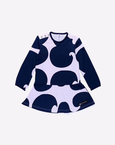 Adidas Kids Camouflage Print Fit & Flare Dress