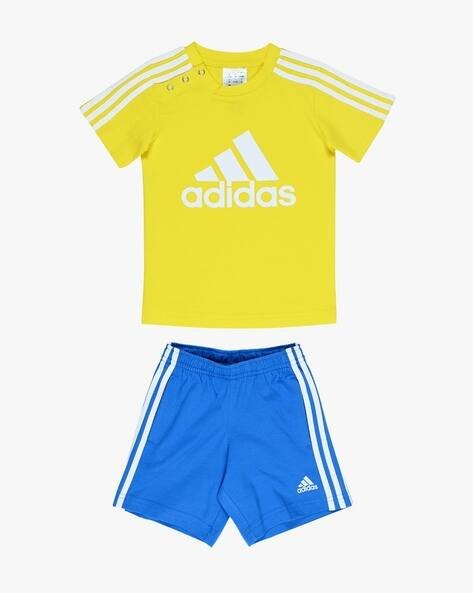 Adidas Kids I Badge of Sports 3 Stripes T-Shirt & Shorts Set